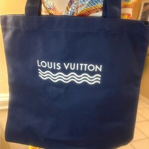 Louis Vuitton Navy Blue Tote Bag